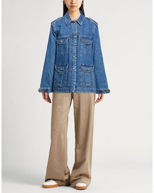 Blazé Milano Blue Denim Outerwear Cotton