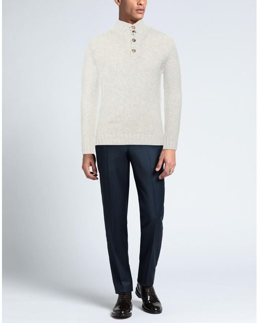Aragona White Turtleneck for men
