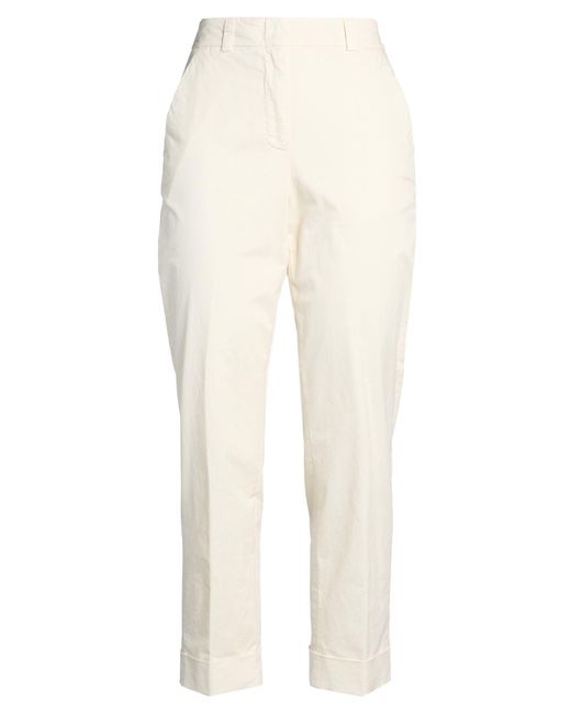 Peserico White Pants Cotton, Elastane
