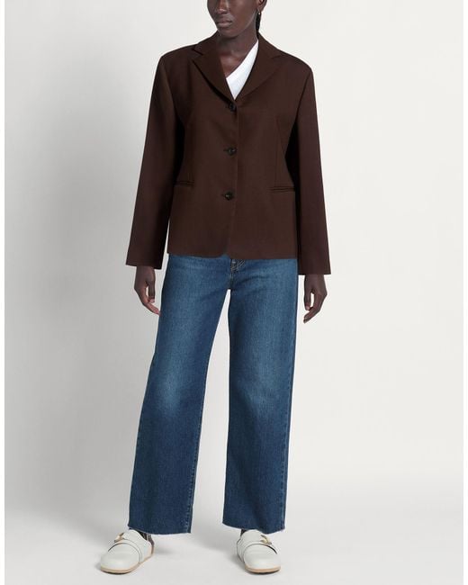 Montedoro Brown Blazer Virgin Wool, Elastane