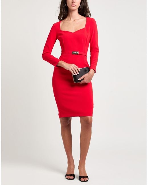 Pinko Red Midi-Kleid