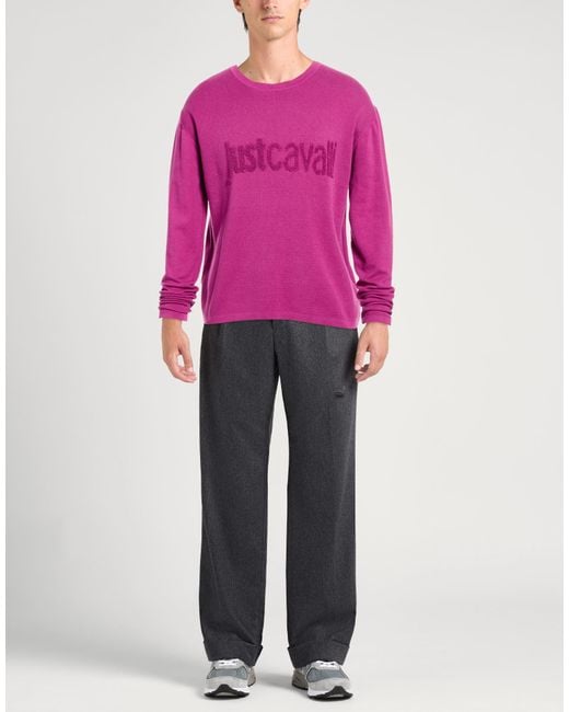 Just Cavalli Pink Sweater Cotton for men
