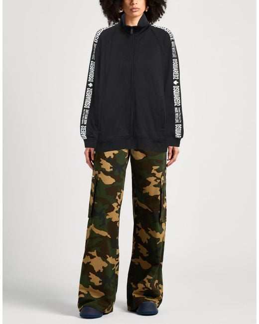 DSquared² Black Logo Zip-Up Sweatshirt