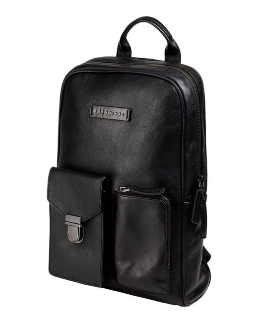 The Bridge Black Backpack Leather for men