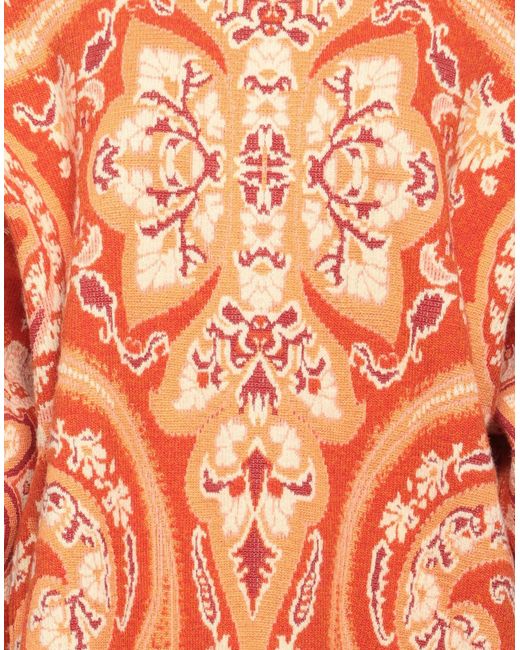 Etro Orange Intarsia-Pattern Jumper For
