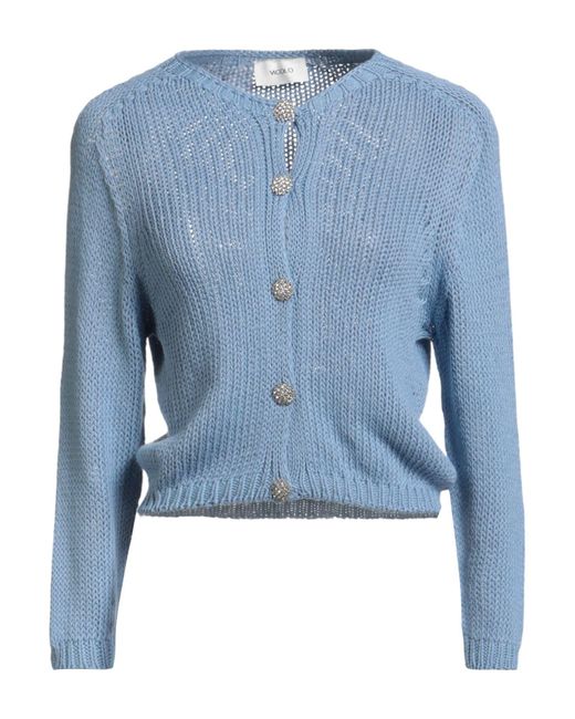 ViCOLO Blue Cardigan Cotton, Polyamide
