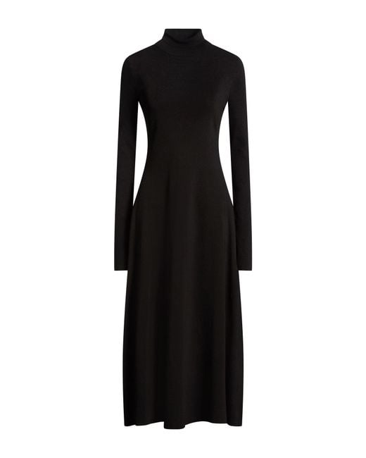 Gentry Portofino Black Midi Dress Silk, Polyester