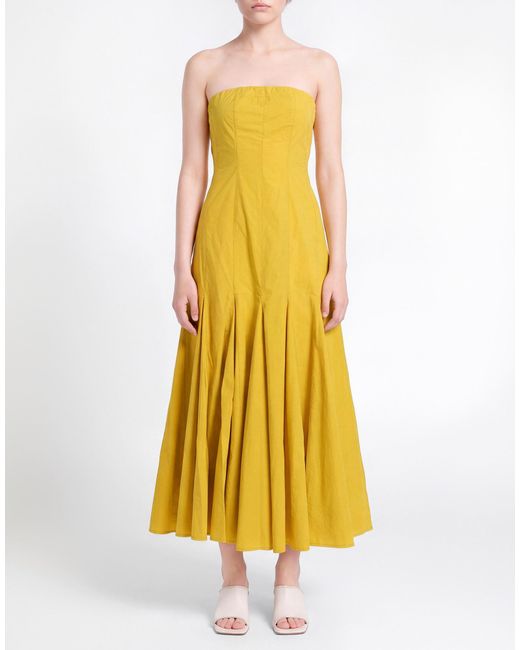 ALESSIA SANTI Yellow Midi Dress Cotton