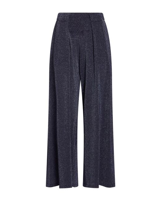 Momoní Blue Midnight Pants Polyester, Viscose, Polyamide, Metallic Fiber, Elastane