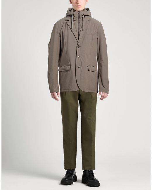 Herno Brown Jacket Polyamide, Polyester, Elastane for men