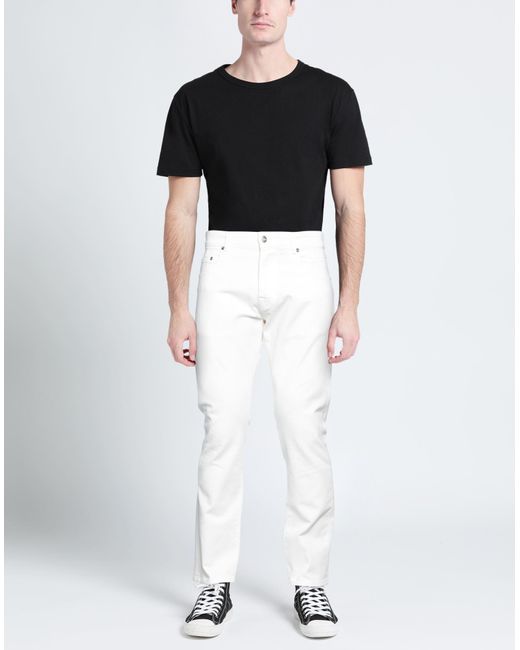 Care Label White Jeans for men