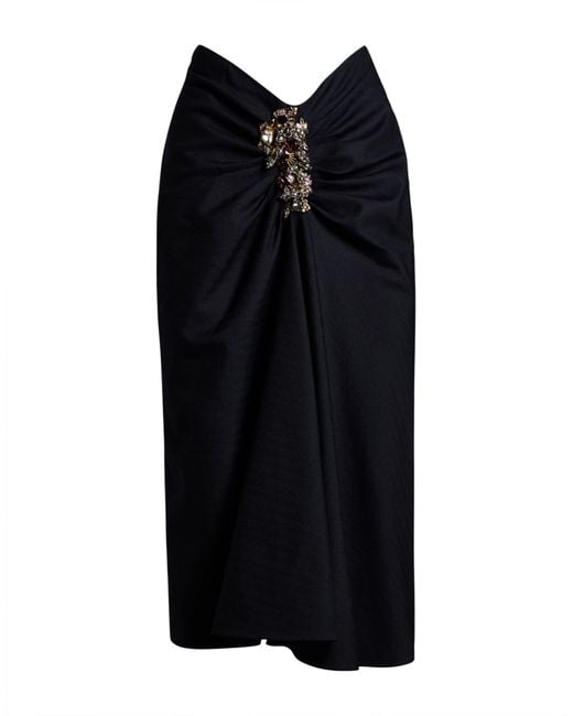 Dries Van Noten Black Midi Skirt