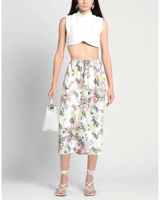 5 PROGRESS White Midi Skirt Polyester
