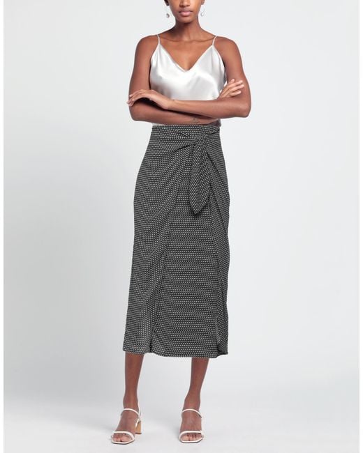Patrizia Pepe Gray Midi Skirt