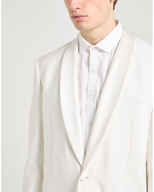 Givenchy White Ivory Suit Wool, Mohair Wool, Silk, Polyester for men
