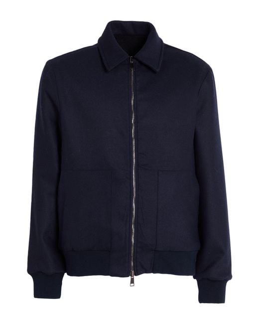 FILIPPO DE LAURENTIIS Blue Midnight Jacket Virgin Wool, Elastane for men