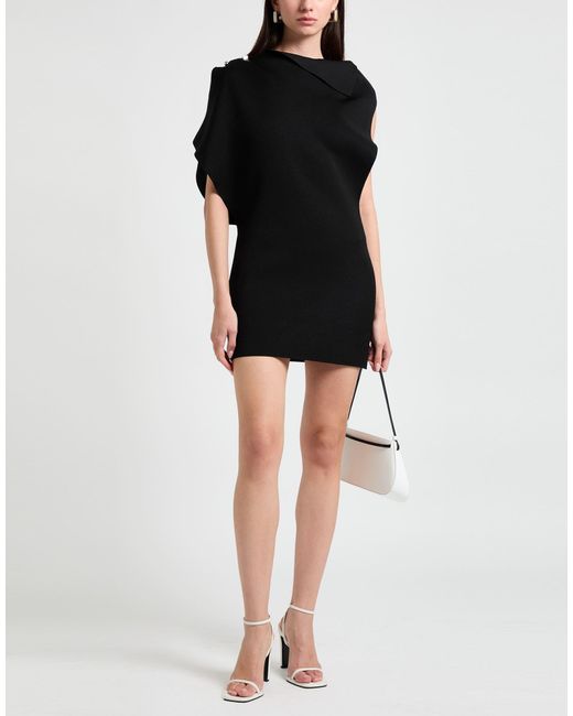 Jacquemus Black Mini Dress Viscose, Polyester