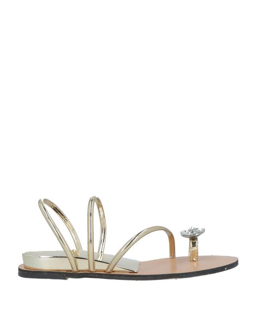 Laura Biagiotti White Thong Sandal