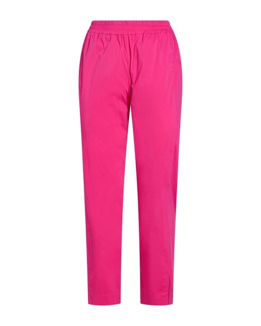 Jijil Pink Fuchsia Pants Cotton, Polyamide, Elastane
