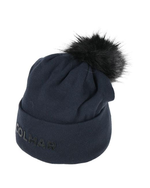 Colmar Blue Hat Viscose, Polyester, Polyamide for men