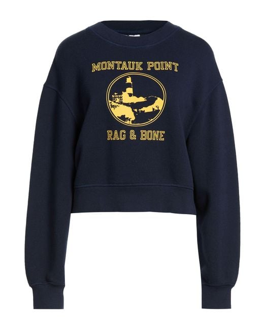 Rag & Bone Blue Sweatshirt Cotton, Polyester