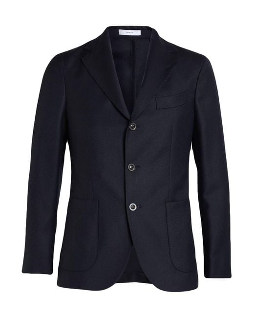 Boglioli Blue Blazer Virgin Wool for men