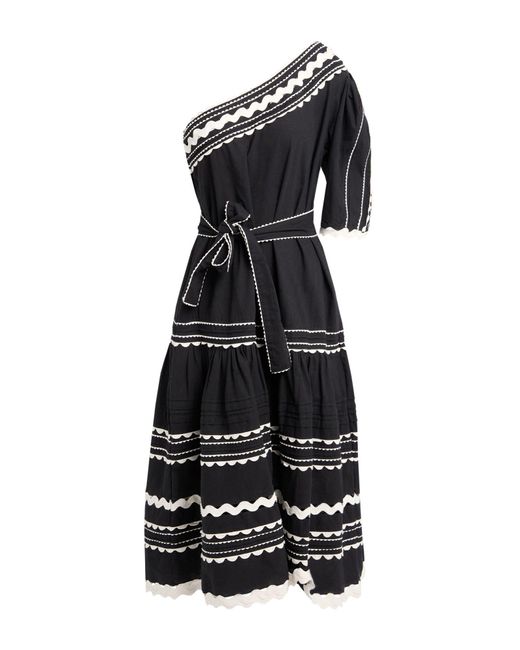 Sea Black Midi-Kleid