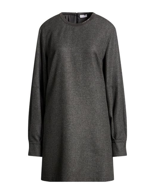 Brunello Cucinelli Gray Mini Dress