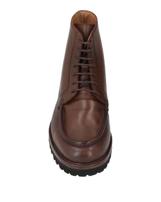Testoni Brown Ankle Boots Leather for men