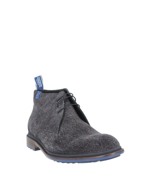 Floris Van Bommel Gray Ankle Boots for men