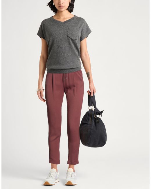 Fabiana Filippi Red Pants Acetate, Silk, Ecobrass