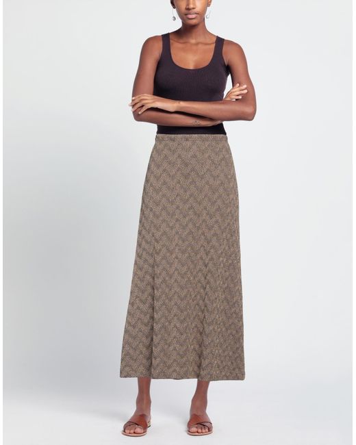 Siyu Brown Midi Skirt