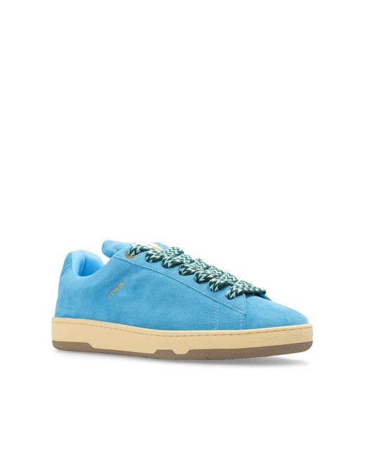 Lanvin Curb Lite Sneakers aus Wildleder in Blue für Herren