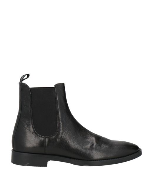Antica Cuoieria Black Ankle Boots Leather for men