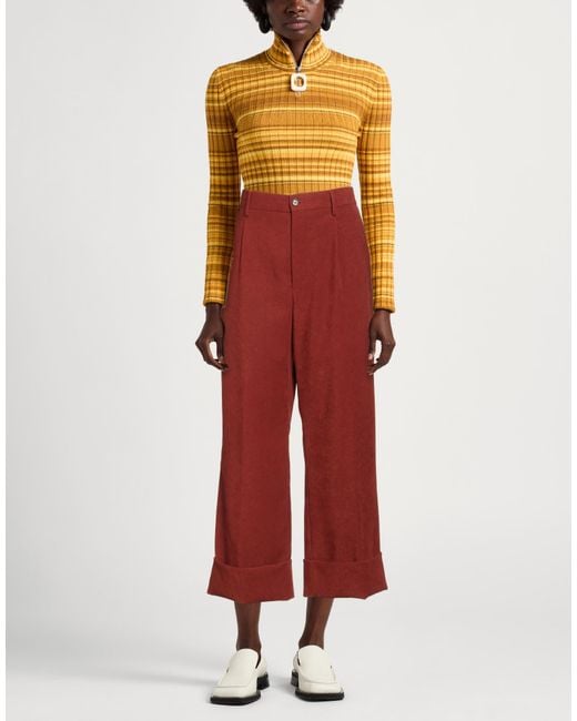 Berwich Red Rust Pants Polyester, Elastane