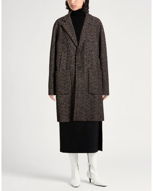 Hevò Gray Coat Polyester, Virgin Wool