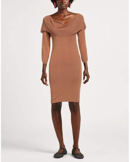 Cristinaeffe Brown Mini Dress