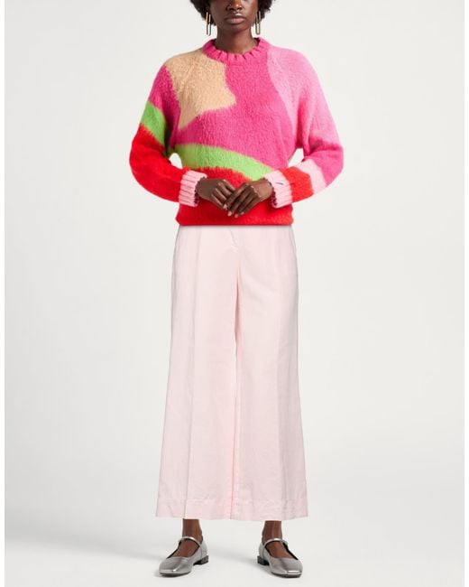 Incotex Pink Pants Cotton, Linen