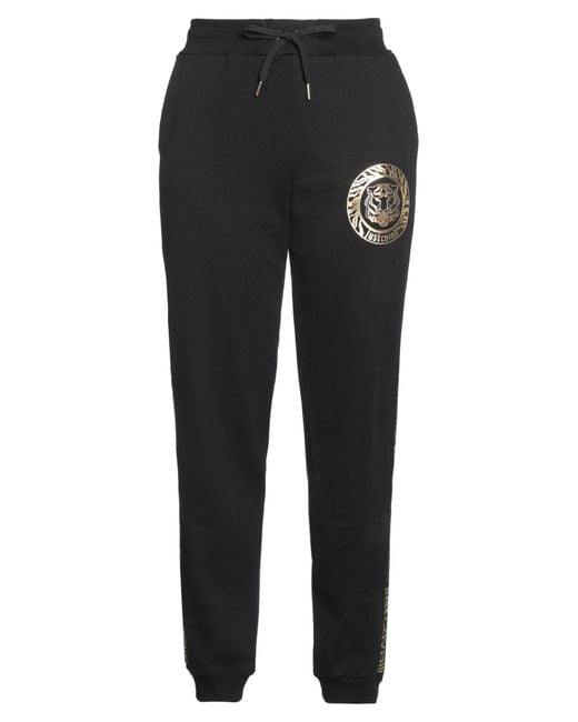 Just Cavalli Black Pants Cotton, Elastane