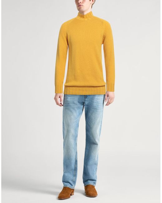 Tagliatore Rollkragenpullover in Yellow für Herren