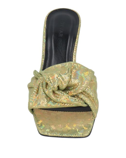 By Far Green Sandals Leather