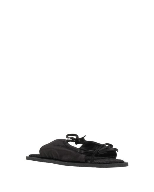 Carlotha Ray Black Sandals Textile Fibers