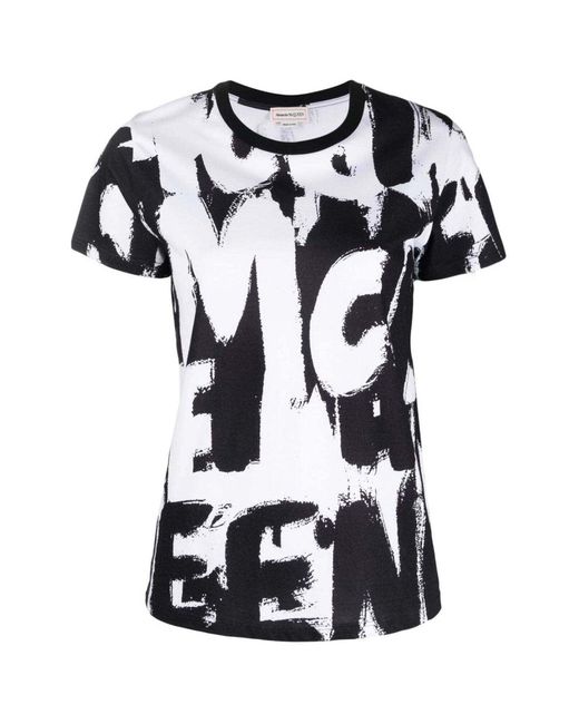 T-shirt di Alexander McQueen in Black