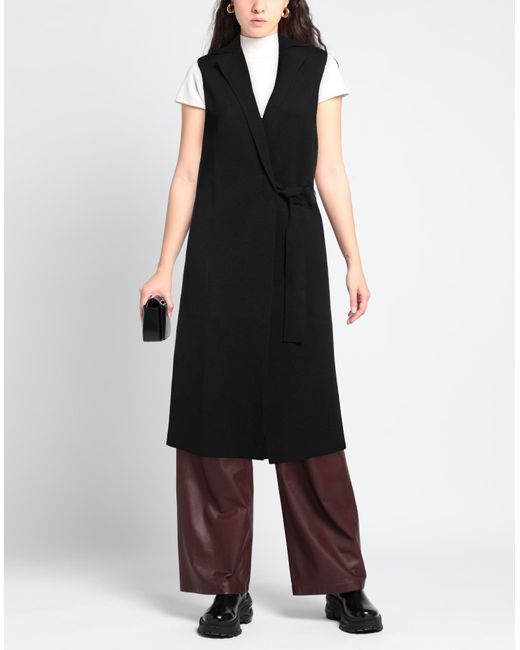 Lamberto Losani Black Overcoat & Trench Coat