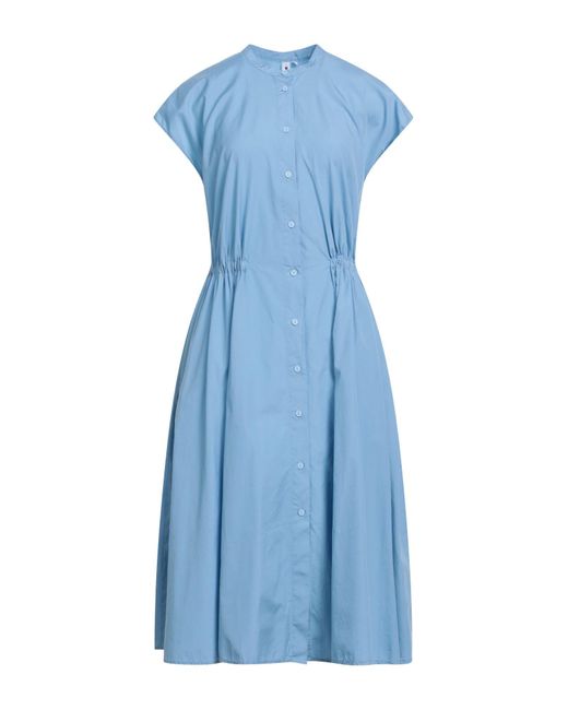 European Culture Blue Midi Dress