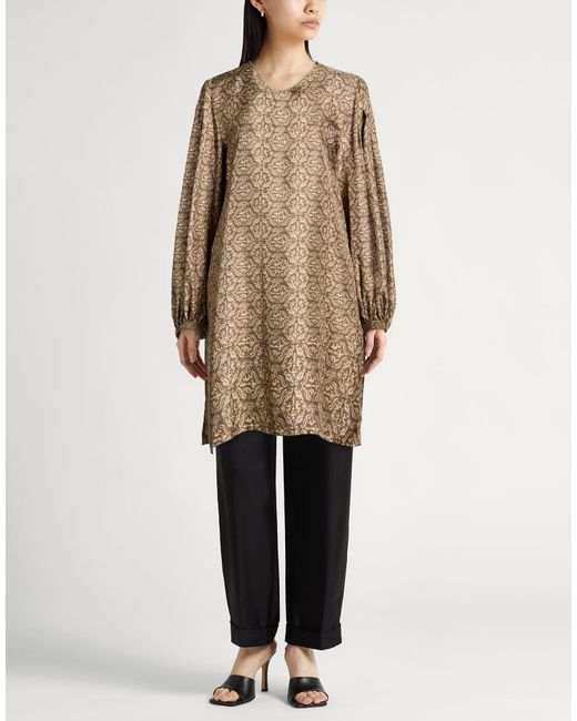 Max Mara Natural Military Top Silk