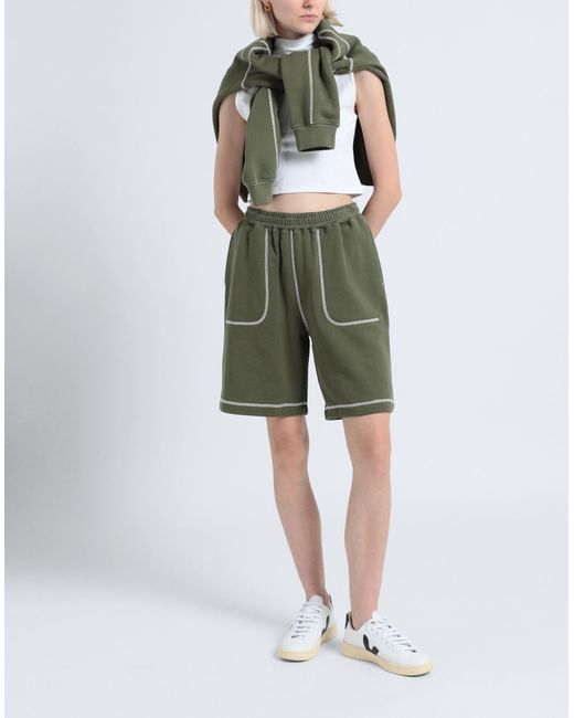 NINETY PERCENT Green Shorts & Bermuda Shorts