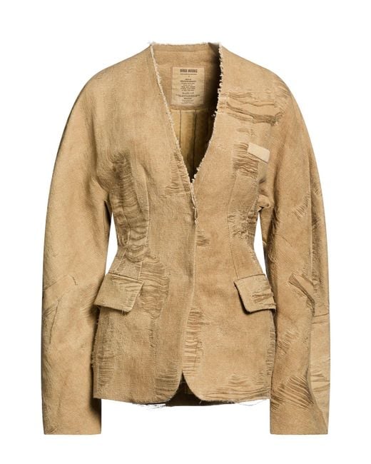 Uma Wang Natural Blazer Cotton, Linen