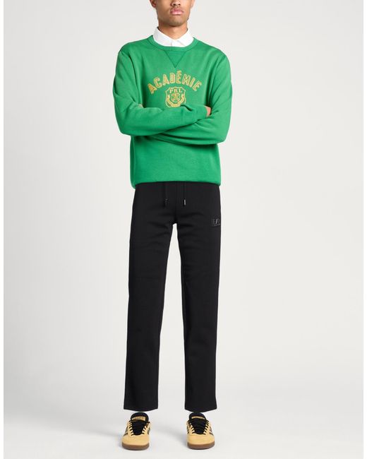 EA7 Black Pants Polyester, Cotton, Elastane for men
