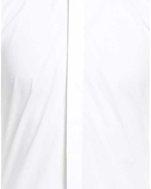 Karl Lagerfeld White Shirt Organic Cotton for men
